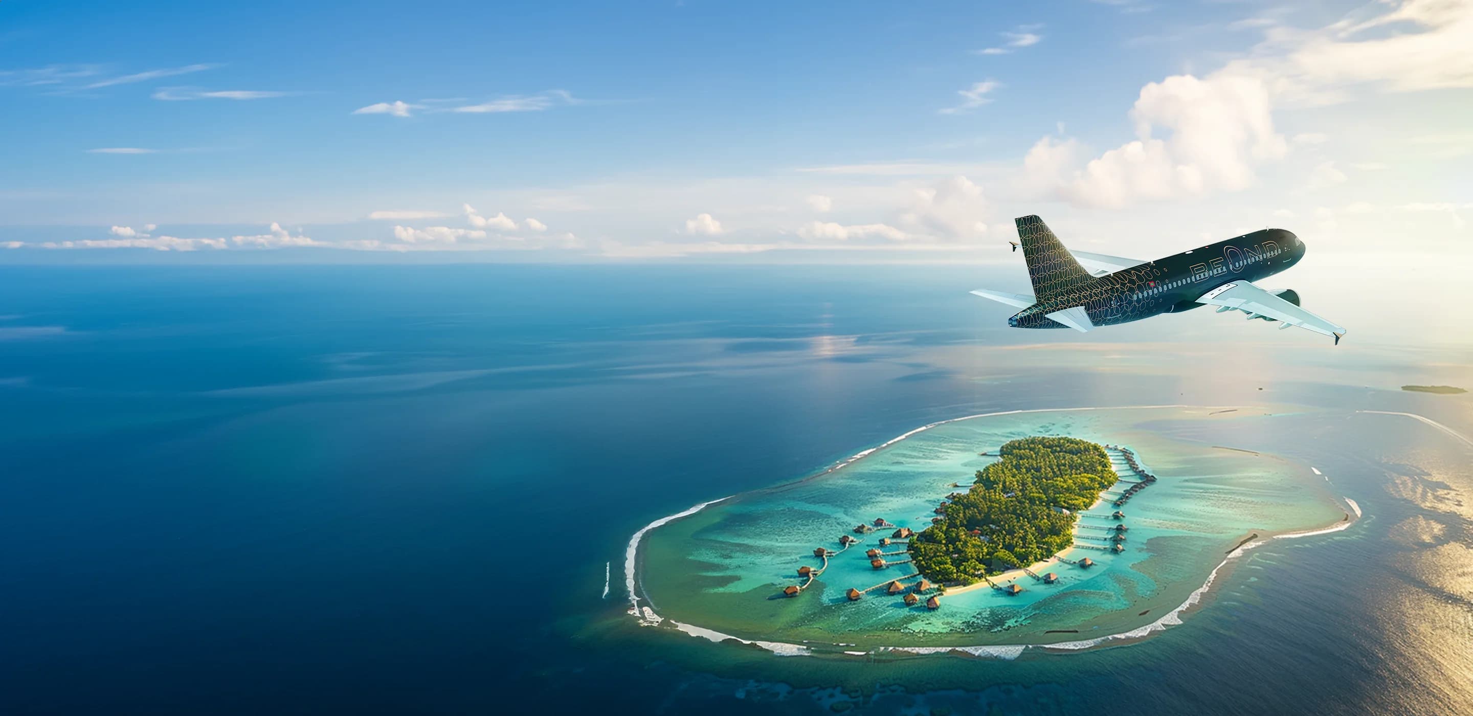 Tropical coastline and clear water